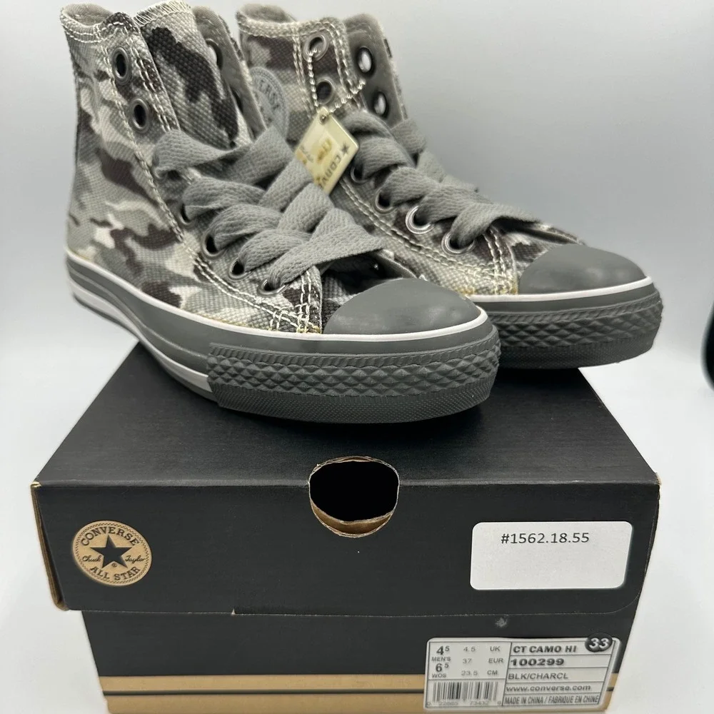 Converse Chuck Taylor All Star Camo Black/Charcoal Grey Hi Sneakers Women's 6.5‎ - Picture 3 of 15